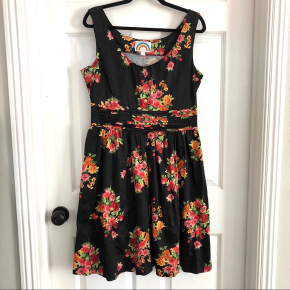[ Sold ] Beautiful Floral Ruby Belle Dress, US Size 10 - Picture 1 of 6